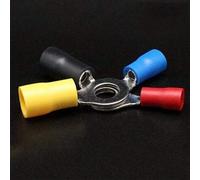 Cosse annulaire isolée Connecteur à sertir Cosses de câble 0,5mm²-1,5mm² rouge M3 50 pièces