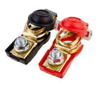 Cosse Batterie Bornes de Batterie Connecteurs de Batterie, Coupe Batterie pour Bateau/Camion/Voiture/Van, Rouge et Noir (1 pair)