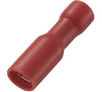 TRU Components Cosse clip FDFD1.25-110(5) 2,8 x 0,5 mm 180° entièrement isolée rouge 50 pièces