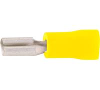 Cosse clip 2.8 mm x 0.5 mm Vogt Verbindungstechnik 389805 180 ° partiellement isolé jaune