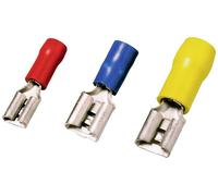 Cosse clip 2.8 mm x 0.8 mm Weidmüller VFSKHI/0,1-0,5/288 1491630000 partiellement isolé jaune 100 pc(s)