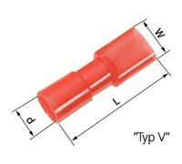 Cosse clip 2.8 x 0.8 mm LappKabel L-RA 28 V 61794952 180 ° entièrement isolé rouge 100 pc(s)