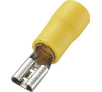 Cosse clip 4.8 mm x 0.5 mm TRU COMPONENTS FDD5.5-187 180 ° partiellement isolé jaune 50 pc(s)