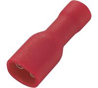 Cosse clip 4.8 mm x 0.5 mm TRU COMPONENTS FDFD1.25-187(5) 180 ° entièrement isolé rouge 50 pc(s)