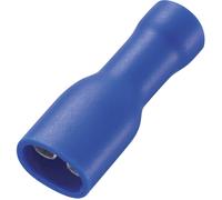 TRU Components Cosse clip FDFD2-187(5) 4,8×0,5 mm isolée 180° bleue 50 pièces