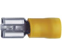 Cosse clip 4.8 mm x 0.8 mm Klauke 8503 180 ° partiellement isolé jaune