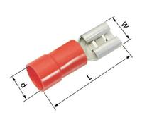 Cosse clip 4.8 mm x 0.8 mm LAPP L-RA 48 H 63101040 180 ° partiellement isolé