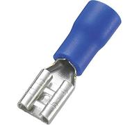 Cosse clip 4.8 mm x 0.8 mm TRU COMPONENTS FDD2-187(8) 180 ° partiellement isolé bleu 100 pc(s)