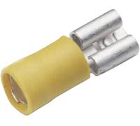 Cosse clip 6.3 mm x 0.8 mm Cimco 180234 180 ° partiellement isolé jaune