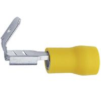 Cosse clip 6.3 mm x 0.8 mm Klauke 750AZ avec dérivation 180 ° partiellement isolé jaune