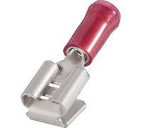 Cosse clip 6.3 mm x 0.8 mm TE Connectivity PIDG-FASTON 160834-2 avec dérivation 180 ° partiellement isolé rouge