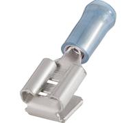 Cosse clip 6.3 mm x 0.8 mm TE Connectivity PIDG-FASTON 9-160463-2 avec dérivation 180 ° partiellement isolé bleu