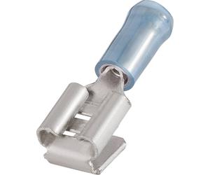 Cosse clip 6.3 mm x 0.8 mm TE Connectivity PIDG-FASTON 9-160463-2 avec dérivation 180 ° partiellement isolé bleu