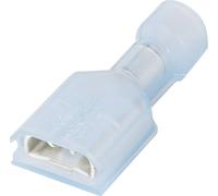 Cosse clip 6.3 mm x 0.8 mm TE Connectivity Ultra-Fast FASTON 3-350820-2 180 ° entièrement isolé bleu