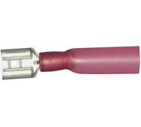 Cosse clip 6.3 mm x 0.8 mm Vogt Verbindungstechnik 3903h avec gaine thermorétractable 180 ° partiellement isolé rouge