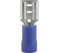 Cosse clip 6.3 mm x 0.8 mm Vogt Verbindungstechnik 3906S-1 180 ° partiellement isolé bleu