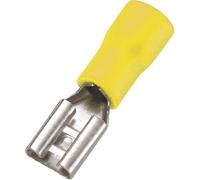 Cosse clip 6.3 mm x 0.8 mm Vogt Verbindungstechnik 3907 180 ° partiellement isolé jaune