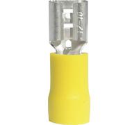 Cosse clip 6.3 mm x 0.8 mm Vogt Verbindungstechnik 3907S 180 ° partiellement isolé jaune