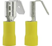 Cosse clip 6.3 mm x 0.8 mm Vogt Verbindungstechnik 3933S avec dérivation 180 ° partiellement isolé jaune