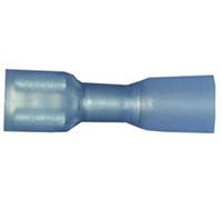 Cosse clip 6.3 mm x 0.8 mm Vogt Verbindungstechnik 3966h avec gaine thermorétractable 180 ° entièrement isolé bleu