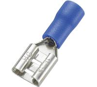 Cosse clip 6.4 mm x 0.8 mm TRU COMPONENTS FDD2-250 180 ° partiellement isolé bleu 100 pc(s)