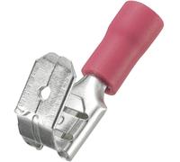 Cosse clip 6.4 mm x 0.8 mm TRU COMPONENTS PBDD1.25-250 avec dérivation 180 ° partiellement isolé rouge 50 pc(s)