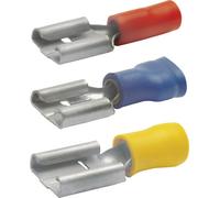 Cosse clip 9.50 mm x 1.20 mm Klauke 7509 180 ° partiellement isolé jaune