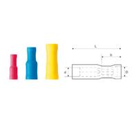 Cosse cylindrique femelle Weidmüller 9200700000 0.50 mm² 1.50 mm² Ø de la broche: 4 mm entièrement isolé rouge 100 pc(s)