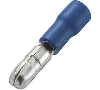 Cosse cylindrique mâle TRU COMPONENTS MPD2-156 1572194 1.50 mm² 2.50 mm² Ø de la broche: 4 mm partiellement isolé bleu 100 pc(s)