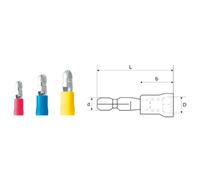 Cosse cylindrique mâle Weidmüller 9200680000 1.50 mm² 2.50 mm² Ø de la broche: 5 mm partiellement isolé bleu 100 pc(s)