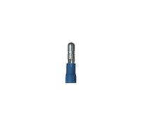 Cosse Cylindrique Pré-Isolée Mâle Non Renforcée, 4mm Diamètre, 1 à 2.5mm2, Lot de 100