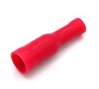 Cosse Electrique Cylindriques Femelles Rouge - Lot de 50 Cosses Electriques (Pour fils jusqu'à 0.4mm to 1mm²)