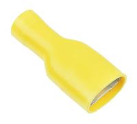 Cosse électrique femelle isolé à sertir 50 X Jaune 9,5 mm