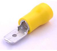 Cosse Electrique Male Plate 6.3 mm Jaune - Lot de 50 Cosses Electriques (Pour fils jusqu'à 2.5mm to 6.5mm²) - LIVRAISON GRATUITE!