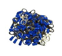 cosse electrique ronde a oeil 10 mm bleu - fil 1.5 à 2.5 - 100 cosses -