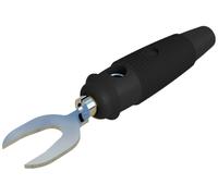 Cosse fourche avec repiquage banane Ø de la broche: 4 mm SKS Hirschmann KB 2 930584100 noir