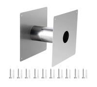 Cosse murale - Connecteur de poêle à granulés, adaptateur de tuyau de poêle | Dé à coudre double paroi en acier inoxydable pour mur de maison, raccordement direct ignifuge de 60 mm, cosse murale