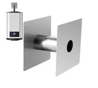 Cosse murale en acier inoxydable - Double dé à coudre pour | Traversée murale à température directe de 2,36 pouces, tube rond adaptateur de ventilation et de ventilation pour mur de maison