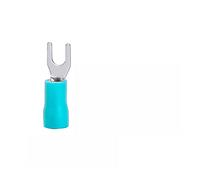 Cosses à anneau, connecteur de fil cosse en cuivre, connecteurs électriques 100 pièces SV borne sertir fourche extrémité(Green,SV5.5-4(100PCS))