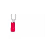 Cosses à anneau, connecteur de fil cosse en cuivre, connecteurs électriques 100 pièces SV borne sertir fourche extrémité(Rosso,SV2-3(100PCS))