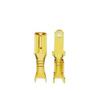 Cosses à anneau, connecteur de fil cosse en cuivre, connecteurs électriques 50/100 pièces 2,8 mm 4. 6,3 prise ressort femelle mâle pelle sertir(2.8MM Golden,100Pcs Female)