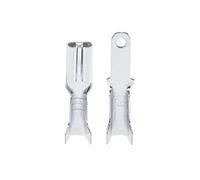 Cosses à anneau, connecteur de fil cosse en cuivre, connecteurs électriques 50/100 pièces 2,8 mm 4. 6,3 prise ressort femelle mâle pelle sertir(2.8MM Silver,100pcs Male)