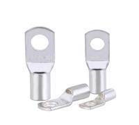 Cosses à anneau SC for cosses de câble de bloc de batterie | Connecteur à sertir en cuivre nu avec trous de 6 mm, 8 mm et 10 mm.(SC10-10)