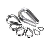 Cosses à sertir en acier inoxydable 304, colliers de serrage, bagues de protection en forme de cœur de poulet, accessoires de fixation for câbles et fils métalliques, clips de serrage.(M10x2pcs)