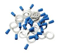 Cosses annulaires isolées, Connecteur de Terminal à anneau en PVC isolé bleu M6-M10, 100 pièces for la réparation automobile et marine de moto(Blue M8)