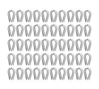 Cosses de Câble, 50pcs Clips de Câble Métallique en Acier Inoxydable pour
