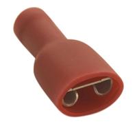 Cosses de fiches plates vollisoliert Câble à douille Chaussures Largeur : 4,8, épaisseur : 0,8 mm, Taille nominale : 1 mm² rouge 100 Stk.