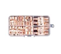Cosses de fil de cuivre, 60 pièces, extrémités de câble de batterie robustes, œillets, connecteurs de bornes, cosses de fil de cuivre, anneaux, bornes de câble de batterie