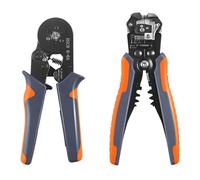 Cosses De Fil Isolées Outil Sertissage Virole À Cliquet HSC8 6-6A - 24-10AWG Pince Dénuder, Kit Sertissage De PréCision(HSC8 6-6A YQ)