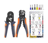 Cosses De Fil Isolées Outil Sertissage Virole À Cliquet HSC8 6-6A - 24-10AWG Pince Dénuder, Kit Sertissage De PréCision(6-6A YQ 1900PCS)